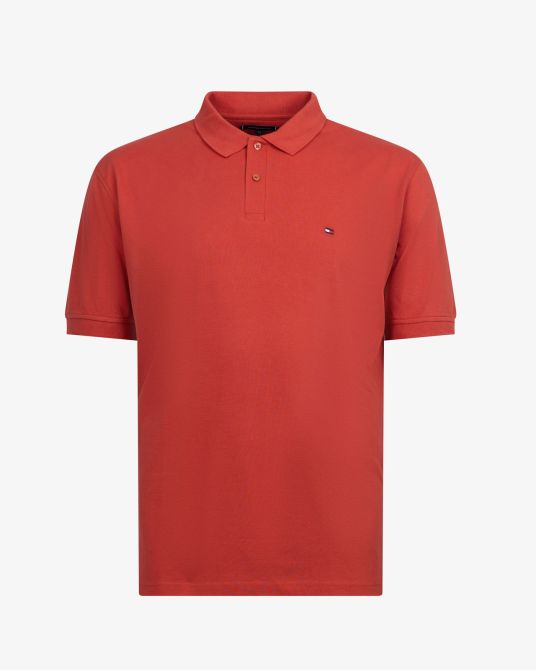 Polo piqué grande taille rouge terracotta