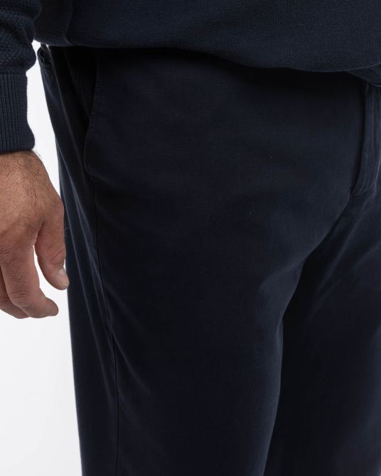 Pantalon chino structuré grande taille bleu marine