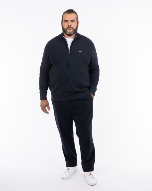 Pantalon chino structuré grande taille bleu marine