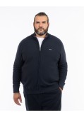 Gilet zippé grande taille bleu marine