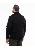 Pull zippé grande taille noir