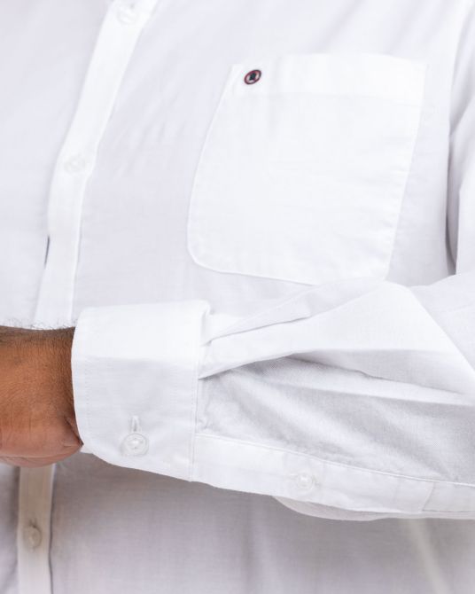 Chemise oxford grande taille blanc