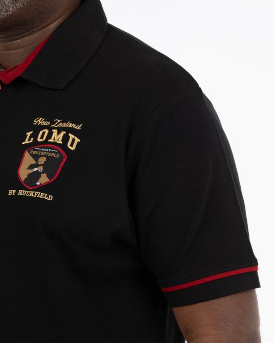 Polo piqué grande taille noir