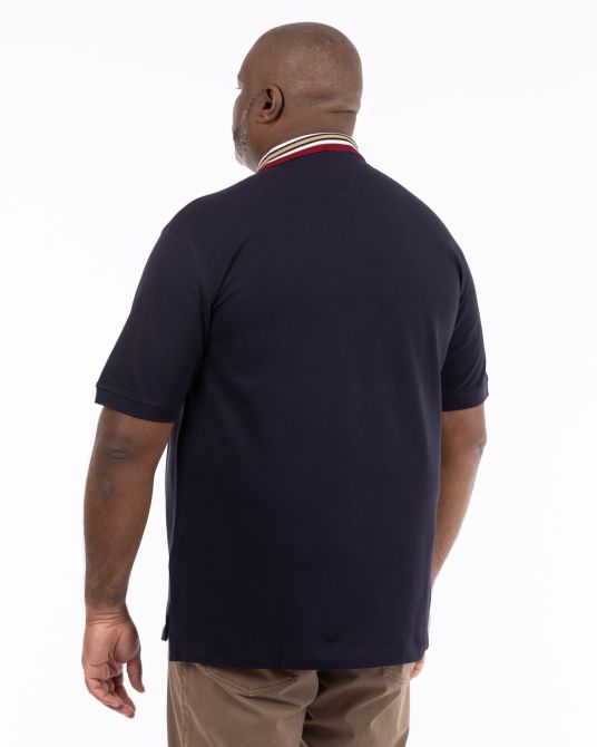 Polo piqué grande taille bleu marine