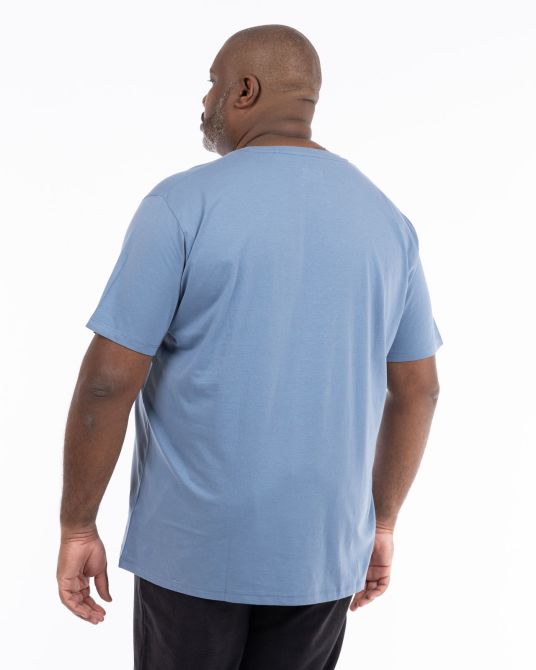 T-shirt uni grande taille bleu clair