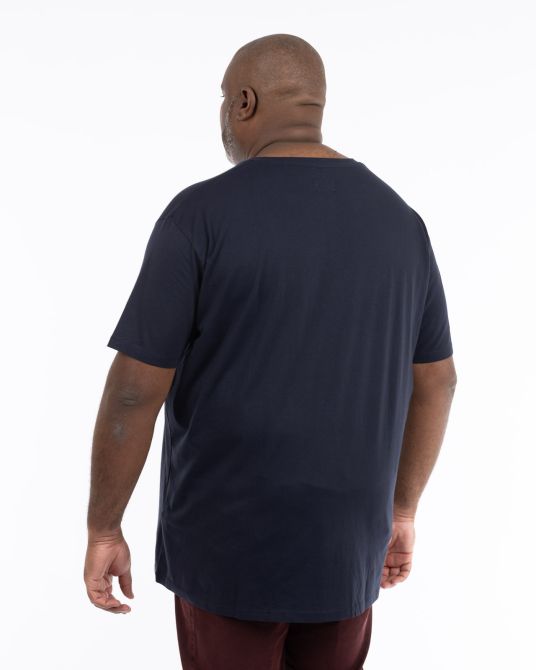 T-shirt uni grande taille bleu marine