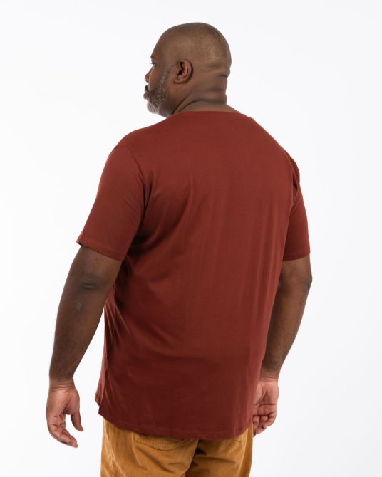 T-shirt uni grande taille rouge terracotta