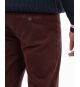 Pantalon chino armuré grande taille bordeaux