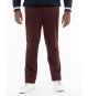 Pantalon chino armuré grande taille bordeaux