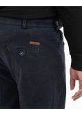 Pantalon chino armuré grande taille bleu marine