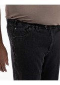 Pantalon chino effet denim grande taille noir