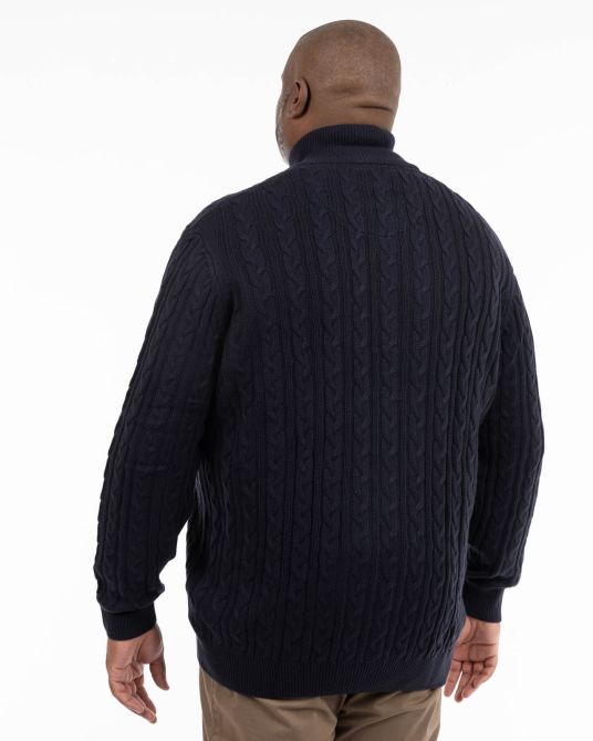 Pull grande taille bleu marine