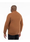 Gilet zippé grande taille marron