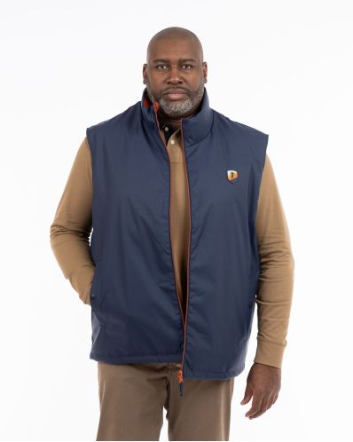 Imperméable sans manches réversible grande taille bleu marine