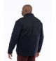 Blouson polaire bimatière grande taille bleu marine