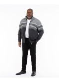 Blouson zippé grande taille gris