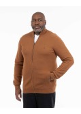 Gilet zippé grande taille marron