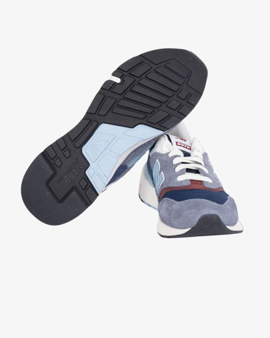 Sneakers 997R suede grande taille bleu gris