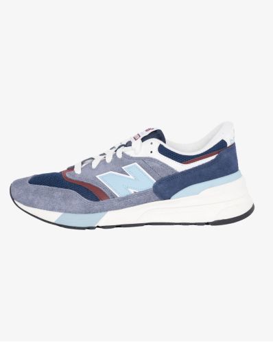 Sneakers 997R suede grande taille bleu gris