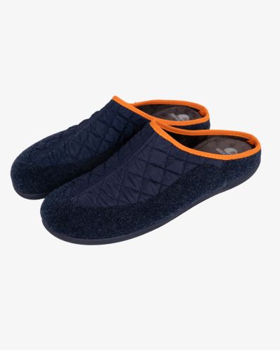 Chaussons matelassées grande taille bleu marine