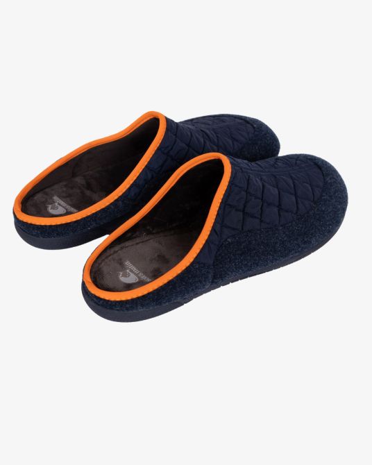 Chaussons matelassées grande taille bleu marine