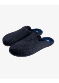 Chaussons en velours grande taille bleu marine