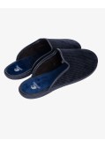 Chaussons en velours grande taille bleu marine