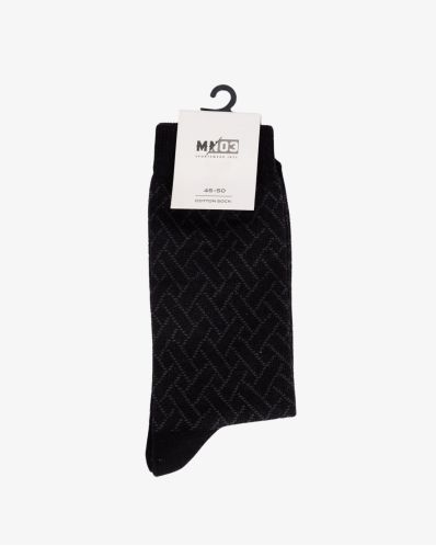 Chaussettes jacquard grande taille noir