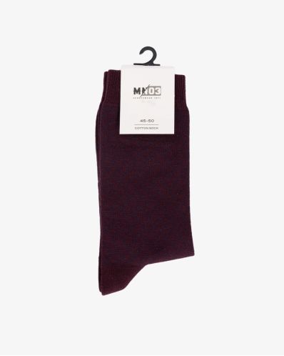 Chaussettes jacquard grande taille bordeaux