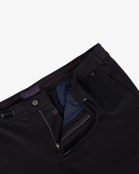 Pantalon à taille élastique pour homme grand noir