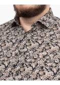 Chemise paisley grande taille noir