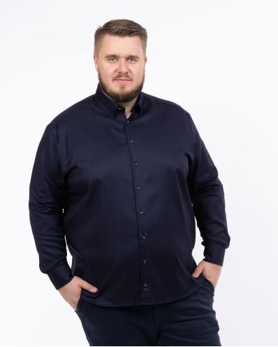 Chemise grande taille bleu marine