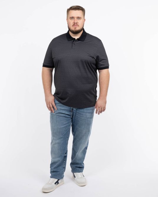 Polo monogramme grande taille noir