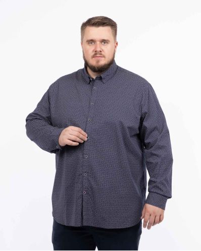 Chemise grande taille bleu marine