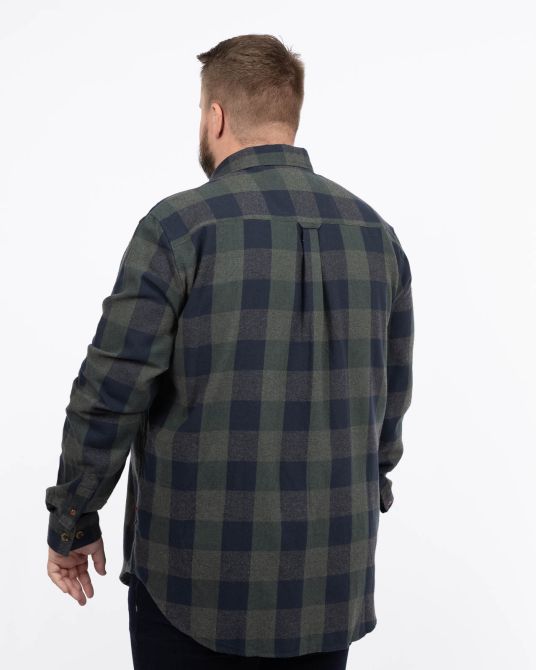 Chemise flanelle à carreaux grande taille vert