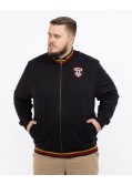 Sweat zippé Lomu grande taille noir