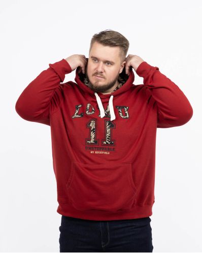 Sweat zippé Lomu grande taille rouge