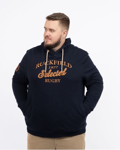 Sweat à capuche grande taille bleu marine