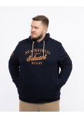 Sweat à capuche grande taille bleu marine