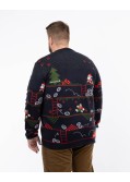 Pull de Noël grande taille bleu marine