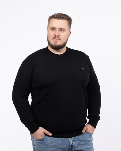 Pull mérinos grande taille noir