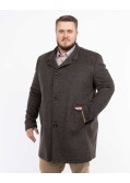 Manteau aspect laine grande taille marron