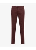 Pantalon chino armuré grande taille bordeaux