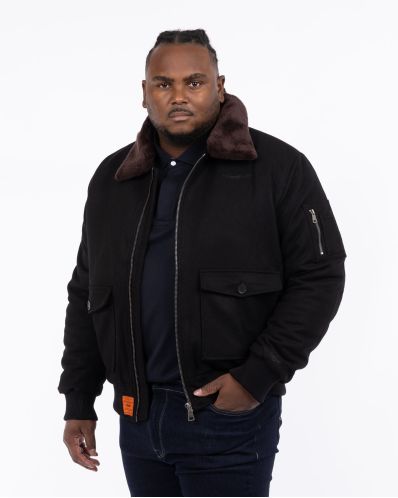 Blouson Douglas grande taille noir