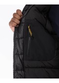 Blouson à capuche amovible grande taille noir