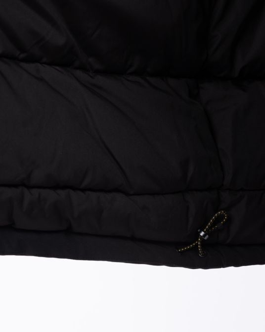 Blouson à capuche amovible grande taille noir