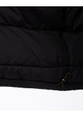 Blouson à capuche amovible grande taille noir