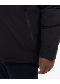 Blouson à capuche amovible grande taille noir