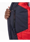 Parka longue à capuche amovible grande taille bleu marine