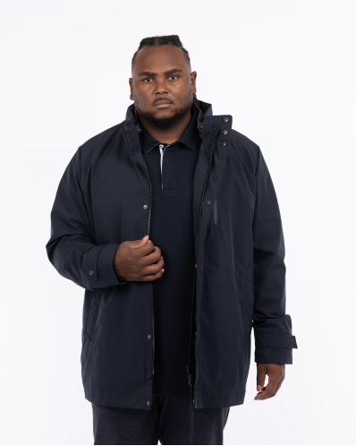 Imperméable 3 en 1 grande taille bleu marine